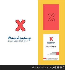 Cross Creative Logo and business card. vertical Design Vector
