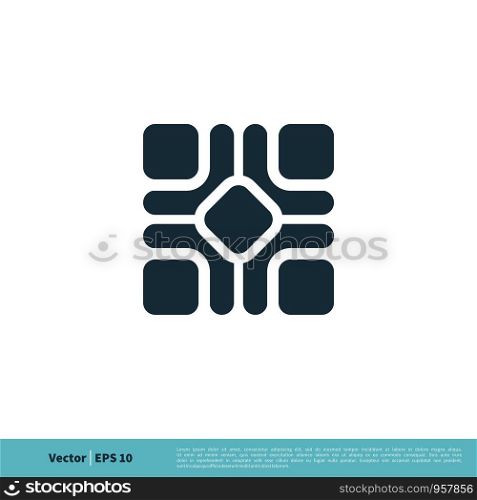 Cross Decoration Icon Vector Logo Template Illustration Design. Vector EPS 10.