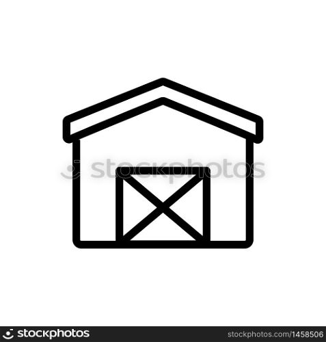 cross door shed icon vector. cross door shed sign. isolated contour symbol illustration. cross door shed icon vector outline illustration