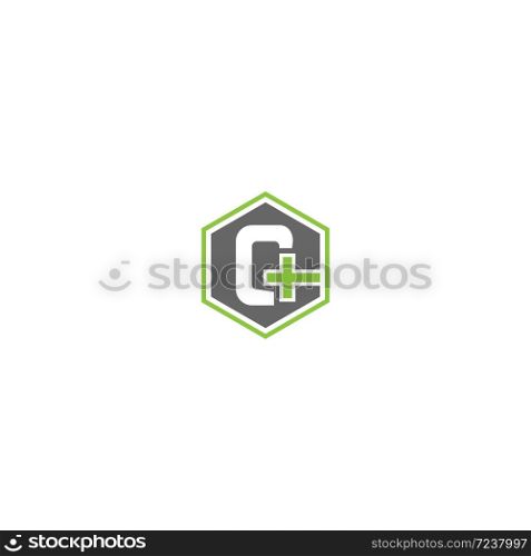 Cross G Letter logo, Medical cross G letter logo design concept