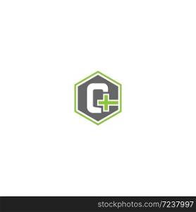 Cross G Letter logo, Medical cross G letter logo design concept