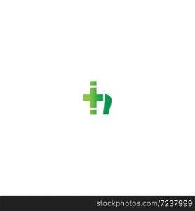 Cross H Letter logo, Medical cross H letter logo design concept