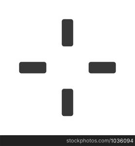 Cross hair mouse pointer icon in simple vector