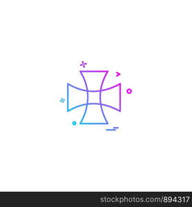 Cross icon design vector