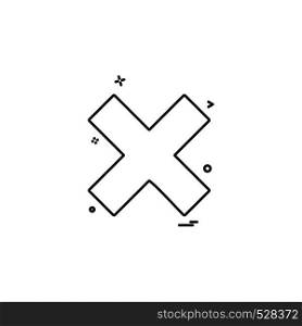 cross icon vector design