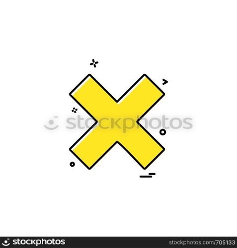 cross icon vector design