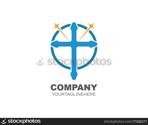 cross icon vector illustration design template