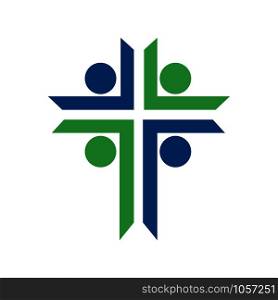 Cross logo design template. Calvary cross church.