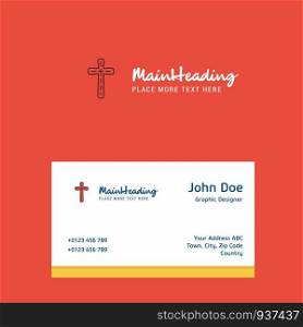 Cross logo Design with business card template. Elegant corporate identity. - Vector