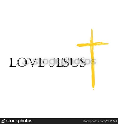 Cross love jesus, great design for any purposes. Vector illustration. stock image. EPS 10. . Cross love jesus, great design for any purposes. Vector illustration. stock image.