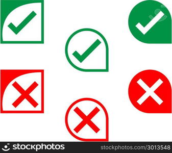 Cross Mark Icon, Delete Mark Collection Vector Art Illustration