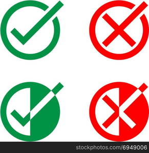 Cross Mark Icon, Delete Mark Collection Vector Art Illustration