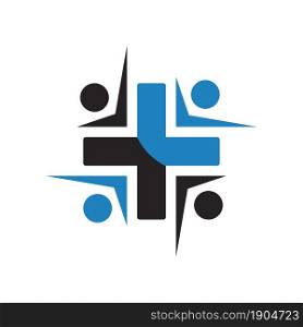 cross medical logo design concept