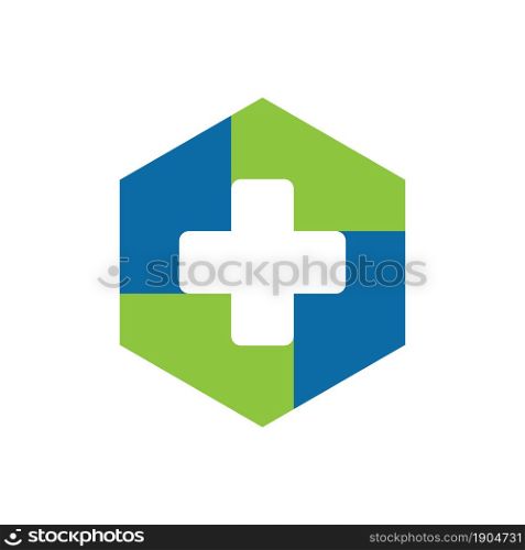 cross medical logo design template