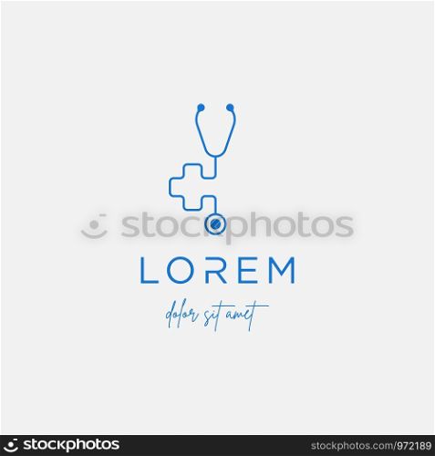 Cross Medical Logo Design Vector illustration. Cross Medical Logo Design vector isolated icon