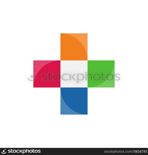 cross medical logo icon design template
