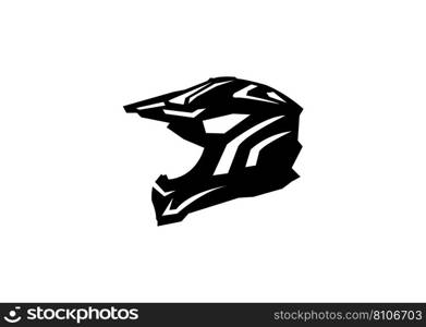 Cross motorcycle helmet Royalty Free Vector Image