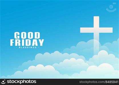 cross over the clouds good friday background