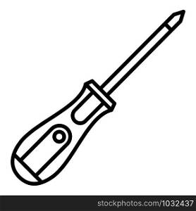 Cross screwdriver icon. Outline cross screwdriver vector icon for web design isolated on white background. Cross screwdriver icon, outline style