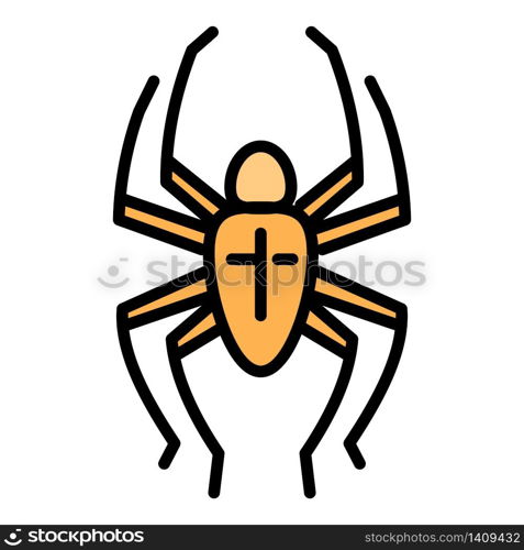 Cross spider icon. Outline cross spider vector icon for web design isolated on white background. Cross spider icon, outline style