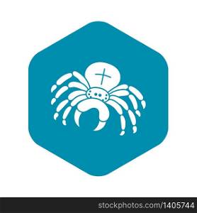 Cross spider icon. Simple illustration of cross spider vector icon for web design isolated on white background. Cross spider icon, simple style