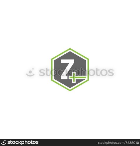 Cross Z Letter logo, Medical cross Z letter logo design concept