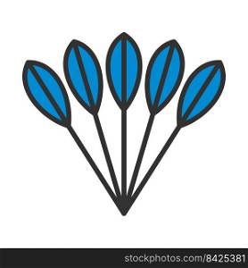 Crossbow Bolts Icon. Editable Bold Outline With Color Fill Design. Vector Illustration.