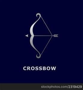 Crossbow logo template, simple archery logo with gradient color
