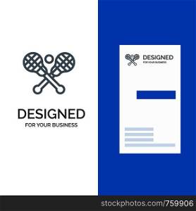 Crosse, Lacrosse, Stick, Sticks Grey Logo Design and Business Card Template