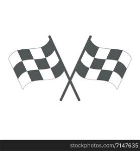 Crossed checkered flags. Finish user interface race icon