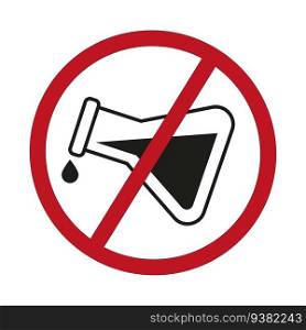 Crossed chemical flask. Chemicals not allowed. Test tube ban icon. Vector illustration. stock image. EPS 10.. Crossed chemical flask. Chemicals not allowed. Test tube ban icon. Vector illustration. stock image.