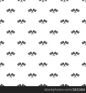 Crossed chequered flags pattern. Simple illustration of crossed chequered flags vector pattern for web. Crossed chequered flags pattern, simple style