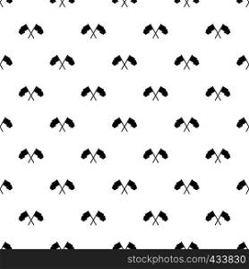 Crossed flags pattern seamless in simple style vector illustration. Crossed flags pattern vector
