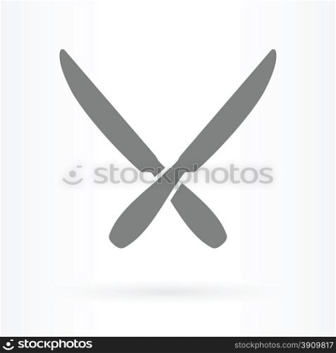crossed knife icon vector illustration
