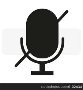 crossed out microphone. Online communication concept. Vector illustration. EPS 10.. crossed out microphone. Online communication concept. Vector illustration.