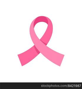 crossed pink ribbon symbol of world cancer day