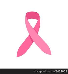 crossed pink ribbon symbol of world cancer day