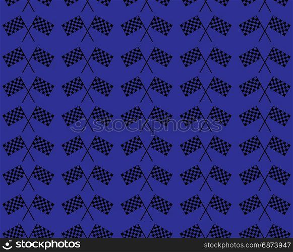Crossed waving black and white checkered flags seamless pattern background vector endless texture. Original concept of motor bike sport. Crossed waving black and white checkered flags seamless pattern background vector endless texture. Original concept of motor sport