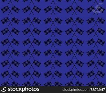 Crossed waving black and white checkered flags seamless pattern background vector endless texture. Original concept of motor bike sport. Crossed waving black and white checkered flags seamless pattern background vector endless texture. Original concept of motor sport
