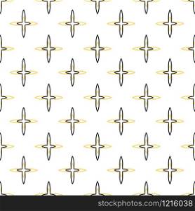 Crosses minimalist pattern in yellow and black colors. Crosses minimalist pattern in yellow and black colors.