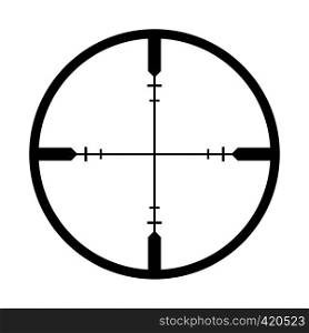 Crosshair black simple icon isolated on white background. Crosshair black simple icon
