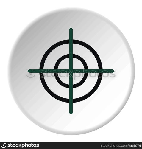 Crosshair icon in flat circle isolated vector illustration for web. Crosshair icon circle