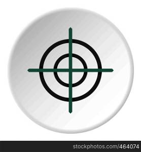 Crosshair icon in flat circle isolated vector illustration for web. Crosshair icon circle