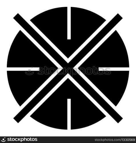 Crosshair icon. Simple illustration of crosshair vector icon for web design isolated on white background. Crosshair icon, simple style