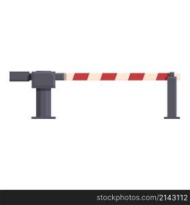 Crossroad barrier icon cartoon vector. Train rail. Gate signal. Crossroad barrier icon cartoon vector. Train rail