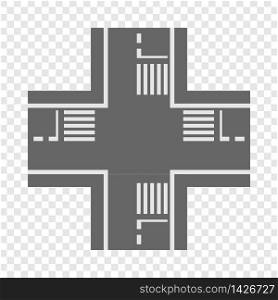 Crossroad icon. Cartoon illustration of crossroad element vector icon for web design. Crossroad icon, cartoon style