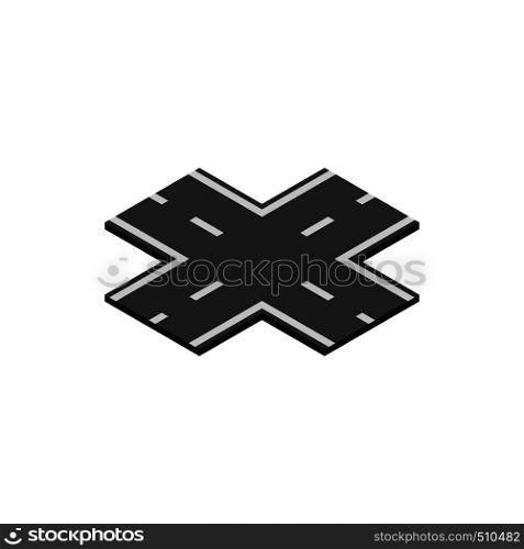Crossroad icon in isometric 3d style on a white background. Crossroad icon, isometric 3d style