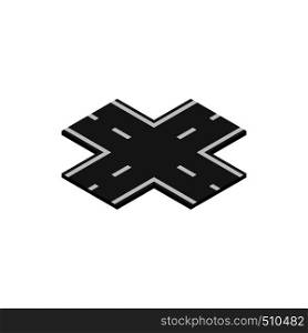 Crossroad icon in isometric 3d style on a white background. Crossroad icon, isometric 3d style