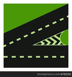Crossroads icon. Cartoon illustration of crossroads vector icon for web. Crossroads icon, cartoon style