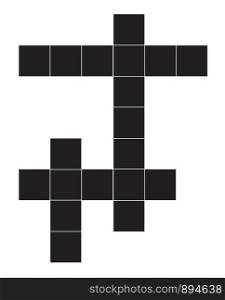 crossword flat sign. crossword on white background. flat style. crossword icon design for logo, mobile app, website.